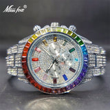 Colorful Watch For Men Hip Hop Stylsih Cool Waterproof Quartz Watch
