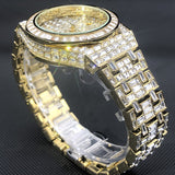 Hip Hop Men Watch Fully Diamond Drill Watches Stainless Steel Luxury Iced Out Quartz Clock Big Dail