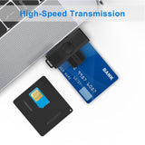 Black CR318 Smart Card Reader for Bank Card SIM ID CAC Cloner Connector Adapter USB2.0 Standard for Android Phones PC Computer