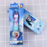 Cartoon Disney Frozen Kids Watches For Girls Silicone Strap Princess Elsa Children Watches with Box Clock reloj infantil