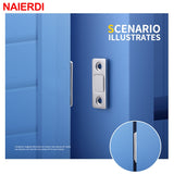 NAIERDI 2 ピース/セット磁気キャビネットキャッチマグネットドアストップ隠しドアクローザーネジ付きクローゼット食器棚家具ハードウェア