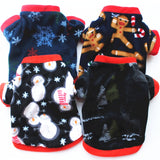 小型犬用クリスマス犬服冬暖かいペットコートスノーフレーク
