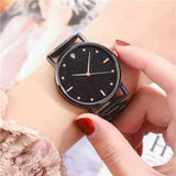 2020 New Fashion women Starry Sky Stainless Steel Quartz watch