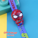 スーパーヒーロー伸縮変形おもちゃ子供用腕時計ボーイズシリコーン LED キッズ腕時計学生ギフト時計モントルランファン