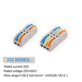 Quick Wiring Connector Universal Splitter wiring cable Push-in Can Combined Butt Home Terminal Block SPL  222 1 in multiple out