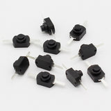 10pcs DC 30V 1A Black On Off Mini Push Button Switch for Electric Torch