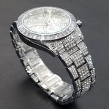 Full Diamond Men's Watch Top Brand Luxury Ice Out Calendar Quartz Watch