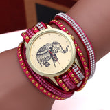 2019 Fashion casual DIY Elephant Pattern Women Bracelet Quartz watches