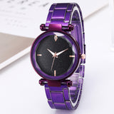 Fashionable casual women's watch gold star series alloy steel strip
