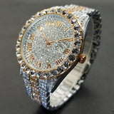 Hip Hop Men Watches Brand Luxury Roman Ice Out Automatic Date Male Wristwatch Full Diamond Waterproof