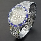 Full Daimond Men Watch Luxury Iced Out Calendar Quartz Wristwatch Hip Hop