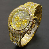 トップブランドの高級メンズ腕時計フルダイヤモンド 30 メートル防水アイスアウト腕時計クォーツ腕時計