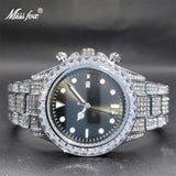 Luxury Classic Design Black Diamond Iced Out Watch