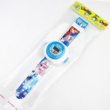 3D Projection Princess Elsa Girls Watches Kids Rubber Digital Minnie Children's Watch Boys Clock Wristwatches Gift Dropshipping