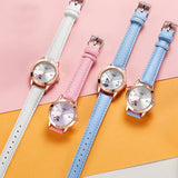 Minnie Mouse Calendar Luxury Bling Crystal Jewelry Cuties Girls Watches Kids Fashion Ladies Quartz Child Watch Women Clock Gift