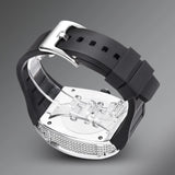 2023 New Arrival Tonneau Men Watch Iced Out Full Diamond Rubber Strap