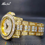Luxury Brand Gold Full Diamond Street Hip Hop Style Quartz Watch