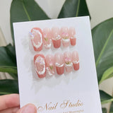 3D Tulip Art Paint Pink Spring Press Nails