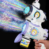 バブルガンロケット石鹸宇宙飛行士泡マシンクリスマスギフト銃の形自動送風機ライトポンペロスおもちゃ子供のための