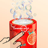 38 Holes Automatic Bubble Machine for Kids Toy Electric Rechargeable Fireworks Blower Flash Light Music 340Ml Bubble Water Maker
