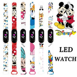 Disney Mickey Mouse Children Watches for Girls Sport Touch Bracelet LED Women Watch Kids Electronic Love Clock Brithday Gift