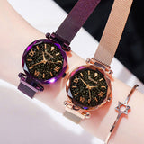 Luxury Women Watches Magnetic Starry Sky Quartz Wristwatch