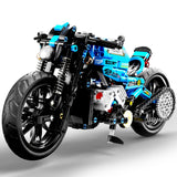 Technical Moc Famous Racing Motorcycle Building Blocks Expert Locomotive Vehicle Model Bricks Assembly Toys Gift for Children