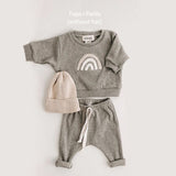2023 Spring Fashion: Stylish Baby Clothing Sets of Sweatshirt + Pants for Newborns