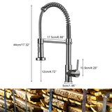 Deck Mounted Flexible Kitchen Faucets Pull Out Mixer Tap Black Hot Cold Kitchen Faucet Spring Style with Spray Mixers Taps E9009