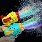 Bubble Gun LED Light Electric Automatic Rocket Soap Pomperos Bubble Machine Toys for Kids Outdoor Wedding Party Children's Gifts