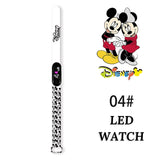 ディズニーミッキーマウス子供用腕時計スポーツタッチブレスレット LED 女性腕時計子供電子愛時計誕生日ギフト