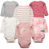 6-Piece Baby Bodysuits: Soft Cotton Collection for Newborns