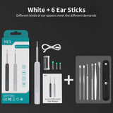 Ear Cleaning Kit Smart Visual Ear Sticks 1296P Ear Wax Removal Tool Wireless Ear Cleaner with Camera LED Light