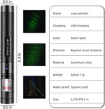 Powerful Green Laser Pointer- High Powerful 10000m Tactics Laser Torch Visible Focus Focusable Burn match / firecracker