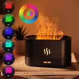 New Aroma Diffuser Air Humidifier Ultrasonic Cool Mist  Fogger Led Essential Oil Flame Lamp Difusor Humidifiers