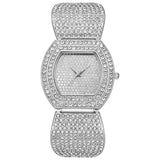 Luxury Full Diamond Women Bracelet Watch Set Fashion Stainless Steel