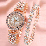 2pcs/Set Alloy Watch Fancy Women Watches Jewelry Sophisticated And Stylish