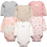 6-Piece Baby Bodysuits: Soft Cotton Collection for Newborns