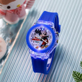 Disney Mickey Mouse Children Watches for Girls Silicone Strap Colorful Light Boys Kids Watch Student Quartz Clock reloj infantil