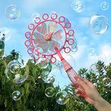 Kids Bubble Machine Gun Blower Magic Rotating Windmill Toy Wedding Soap Bubble Outdoor Toys for Girls Boys Birthday Gift