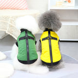 Winter Dog Jacket With Traction Rings Back Zipper Dog Clothes for Small Dogs Warm Puppy Pet Coat