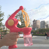 新しいビッグバブルガン子供自動バブルマシン漫画ファン泡メーカーマシンシャボン玉ブロワー子供の屋外おもちゃ