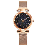 Luxury Magnetic Starry Sky Female  Quartz Wristwatch