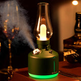 Retro Lamp Air Humidifier 1200mAh USB Rechargeable Wireless Aroma Diffuser  Essential Oil 7Color Lights Cool Mist for Home Car