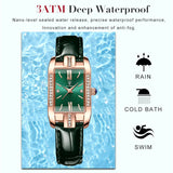 Female Luxury Waterproof Leather Band Creative Diamond Women Watch