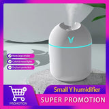 250ML Mini Ultrasonic Air Humidifier Romantic Light USB Essential Oil Diffuser Car Purifier Aroma Anion Perfume Mist Maker