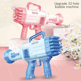 32 Holes Bubble Machine Gun Toys for Kids Rocket Soap Bubble Machine Guns Automatic Toys Children Gift( Not Include AA Battery)
