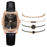 5PCS Gaiety Luxury Fashion Bracelet Watch Set