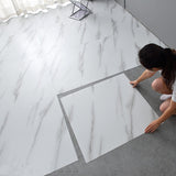 模擬大理石タイル床ステッカー PVC 防水自己粘着リビングルームトイレキッチン家の床の装飾 3d 壁ステッカー