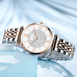 Gold Diamond Luxury Band Causal Creative Ladies Wrist Watches